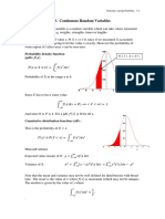 Continuous Random Variables: Probability Density Function PDF