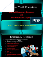 Division of Youth Corrections: Internal Emergency Response and Two-Way Radio Etiquette