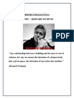 Topic - Bernard Tschumi: Report For Elective-4