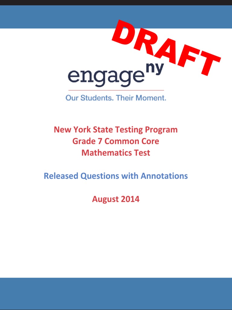 2014 Math Grade 7 Sample Annotated Items | PDF | Multiple Choice ...