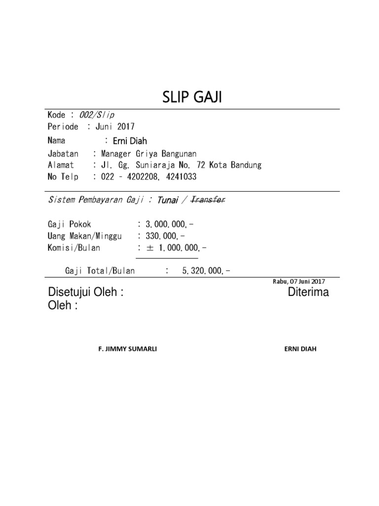 Slip Gaji Erni Docx