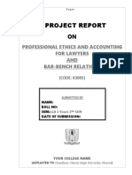 Professional Ethics and Bar-Bench Relations Report