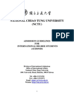 NTCU Admission Guidelines PDF