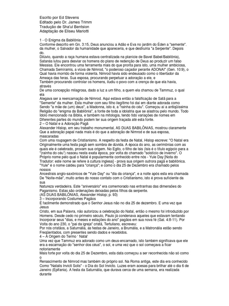 A Origem Do Natal Pdf Pdf Natal Jesus