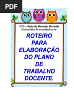 Roteiro Para Elaboração Do Plano de Trabalho Docente