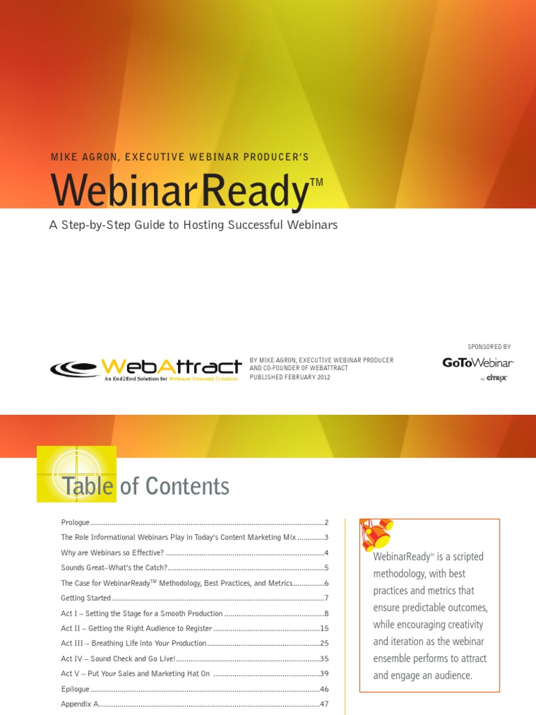 Webinarready: A Step-By-Step Guide To Hosting Successful Webinars | PDF ...