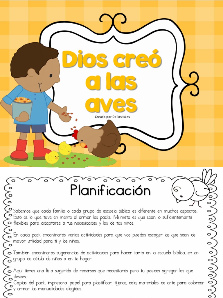 Actividades sobre la creación de aves | PDF | Aves