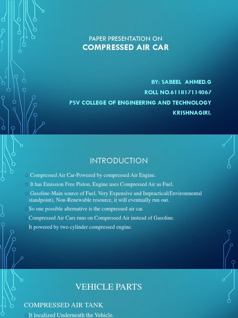 Compressed Air Cars 1234567890 PDF Engines Car