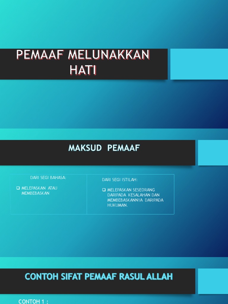 Pemaaf Melunakkan Hati | PDF