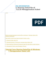 Tutorial Cara Sharing Data - File Di Windows 7,8,10 Menggunakan Kabel LAN - Sharing Information