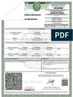 Acta de nacimiento de Bat Seba Gisela Oropeza Dominguez