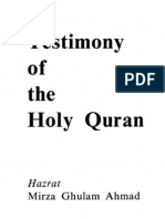 The Testimony of The Holy Quran