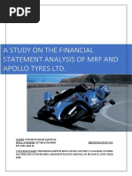 Financial Statement Analysis On MRF and Appolo Tyres