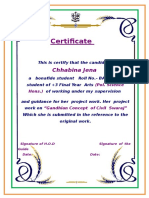 Poltical Science Certificate