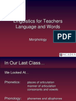 Linguistics for Teachers: Morphology