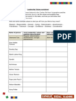 Leadership Values Worksheet