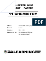 Class 11  Chemistry Lahore Guess paper 