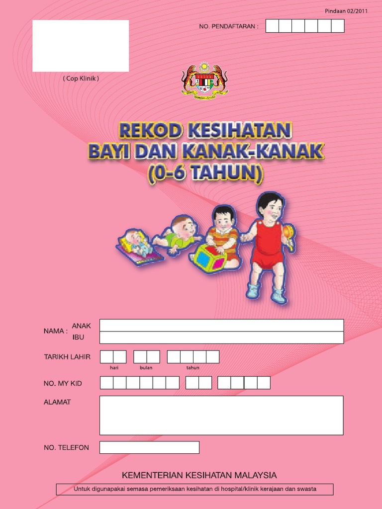 Buku Rekod Kesihatan Bayi Dan Kanakkanak (06 Tahun) Lelaki  malayhanic