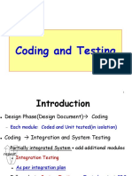 Coding and Testing