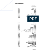 ارقام تخصصات الكليات