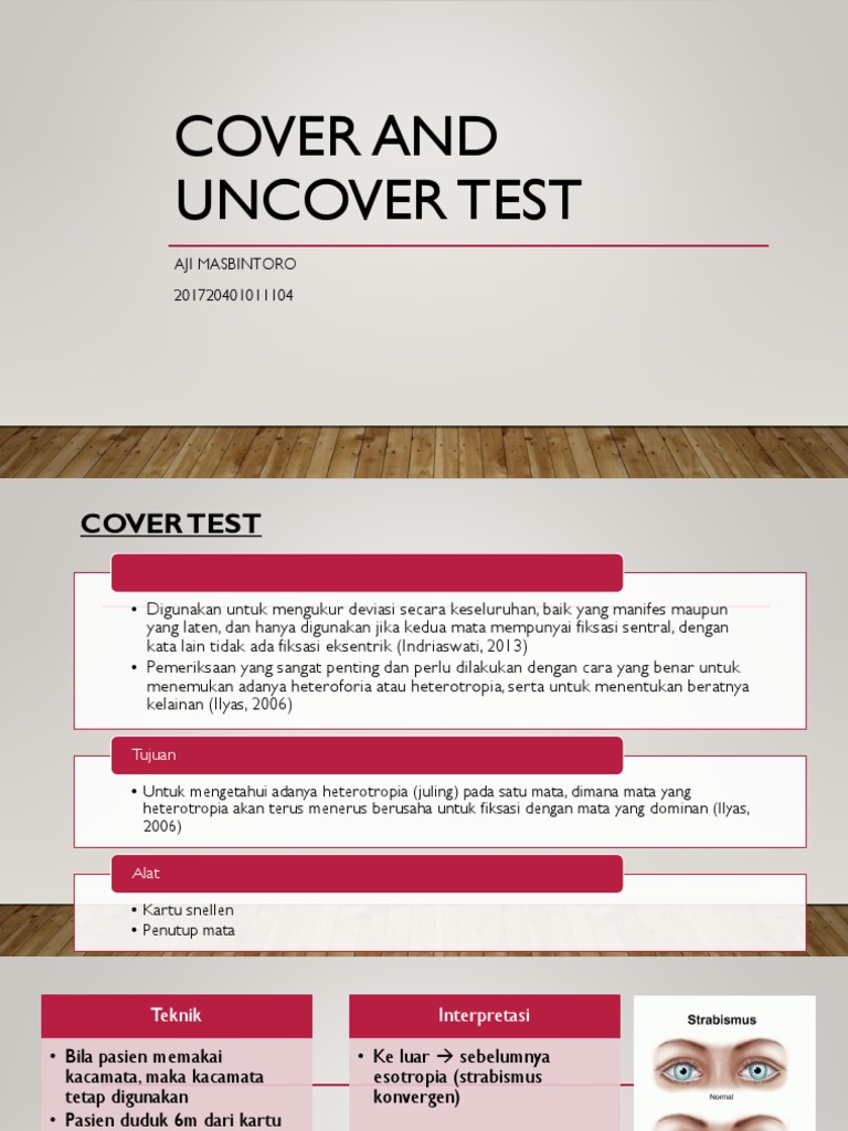 Uji Cover dan Uncover untuk Strabismus | PDF | Kesehatan Holistik ...