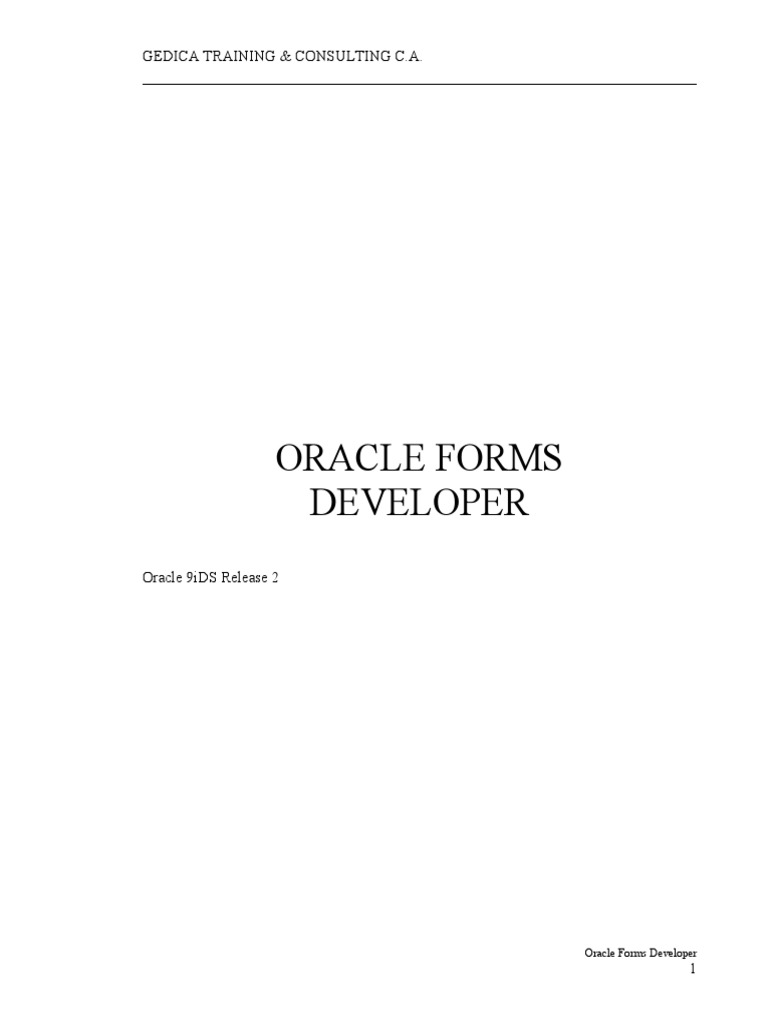 Introducción a Oracle Forms Developer | PDF | Archivo de computadora ...