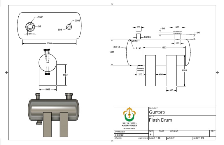 Flash Drum PFD Document | PDF