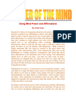 Using Mind Power and Affirmations 6 Pages