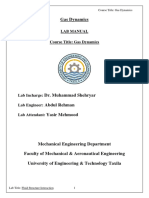 Gas Dynamics: Lab Manual