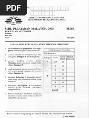 SPM 2008-Teknologi Automotif  PDF