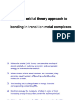 Molecular Orbital Theory Approach To Bonding in Transition Metal Complexes