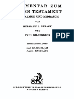 Hermann L. Strack - Paul Billerbeck-Kommentar Zum Neuen Testament Aus Talmud Und Midrasch, Band 1 - Das Evangelium Nach Matthäus - Beck (1922) PDF