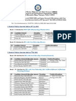 INMAS DRDO JRF Selection List 2019