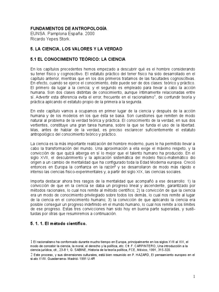 Ciencia y conocimiento en antropología | PDF | Science | Verdad