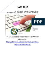 JAM 2015 Queston Paper With Answers For MA