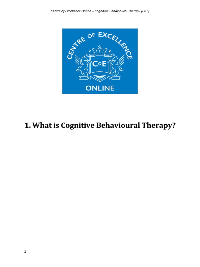 Cbt module 1 pdf classical conditioning schema psychology 