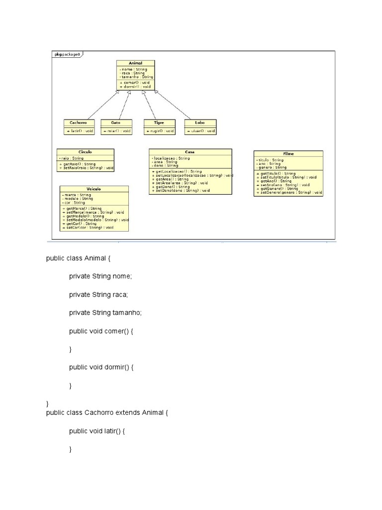 Clases de Animales y Objetos en Java | PDF