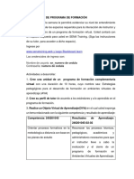 Proyecto Diseño de Un Programa de Formacion