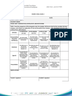 Rubric Oral Exam 2: Pronunciation Intonation and Fluency