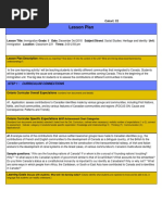 Lesson Plan: Step 1: Curriculum Connections