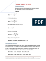 Formulas to Know for EXAM PMP