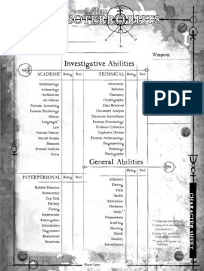 5 - Pdfcoffee - Com - The Esoterrorists RPG 2nd Ed PDF Free - En.pt, PDF, Cidade