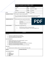 English Lesson Plan Form 4 (Literature: "The Living Photograph")