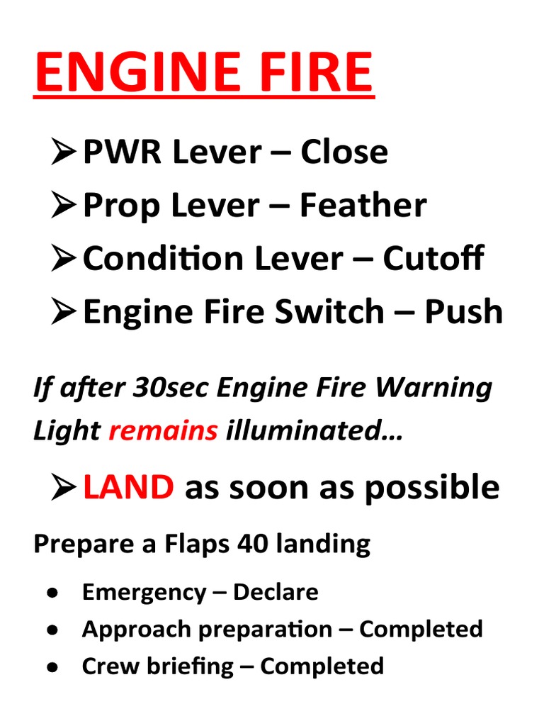 Engine Fire and Emergency Procedures Guide | PDF