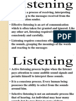 Listening Is A Process of Receiving, Interpreting