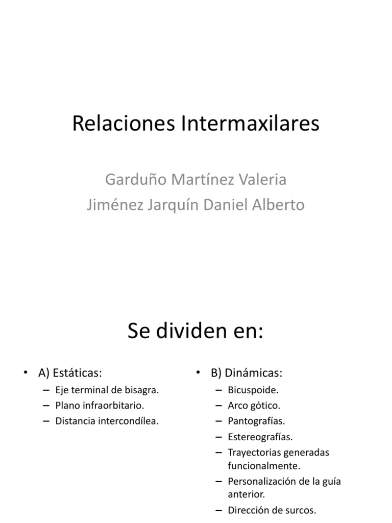 Relaciones Intermaxilares | PDF | Naturaleza