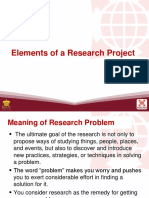 Elements of Research Project