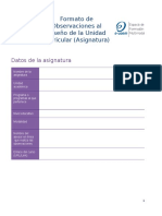 Formato de Observaciones Al Diseño de La Unidad Curricular (Asignatura)