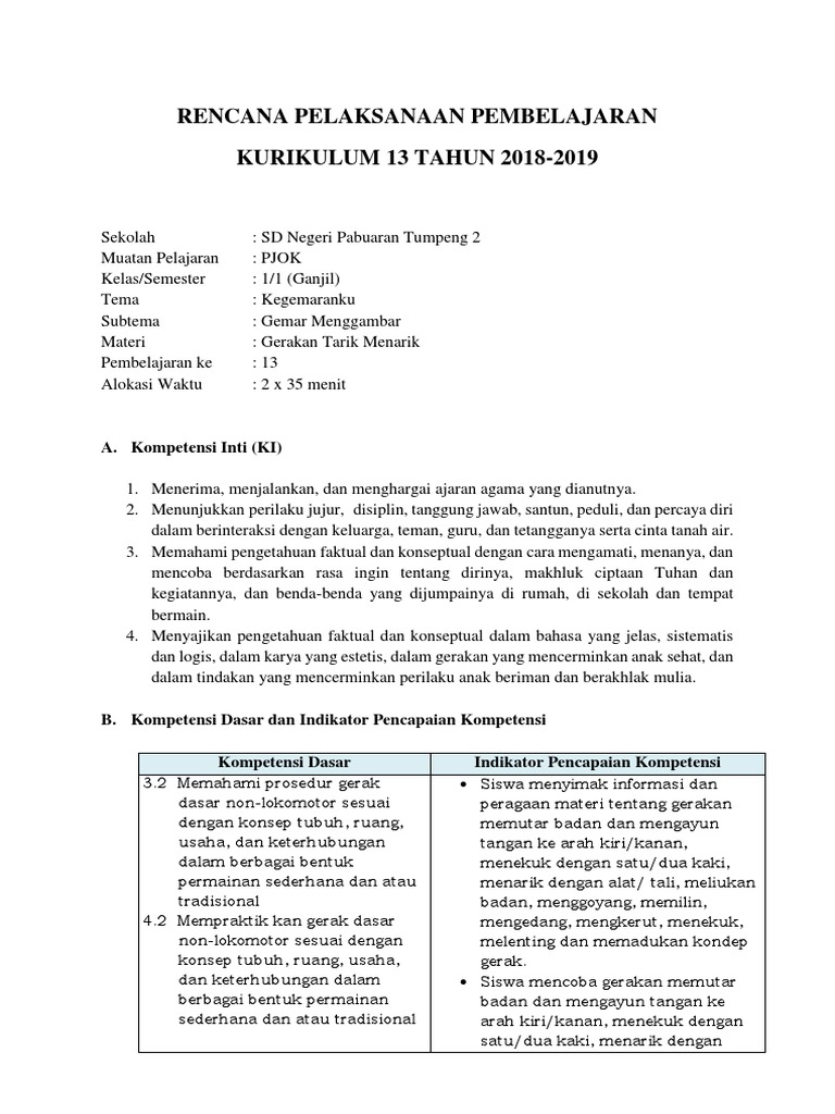 Rpp 2 3 2 Gerakan Tarik Menarik