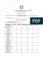 Casa Del Nino Montessori School of Roxas: Perception Survey For Parents Points According To Answer